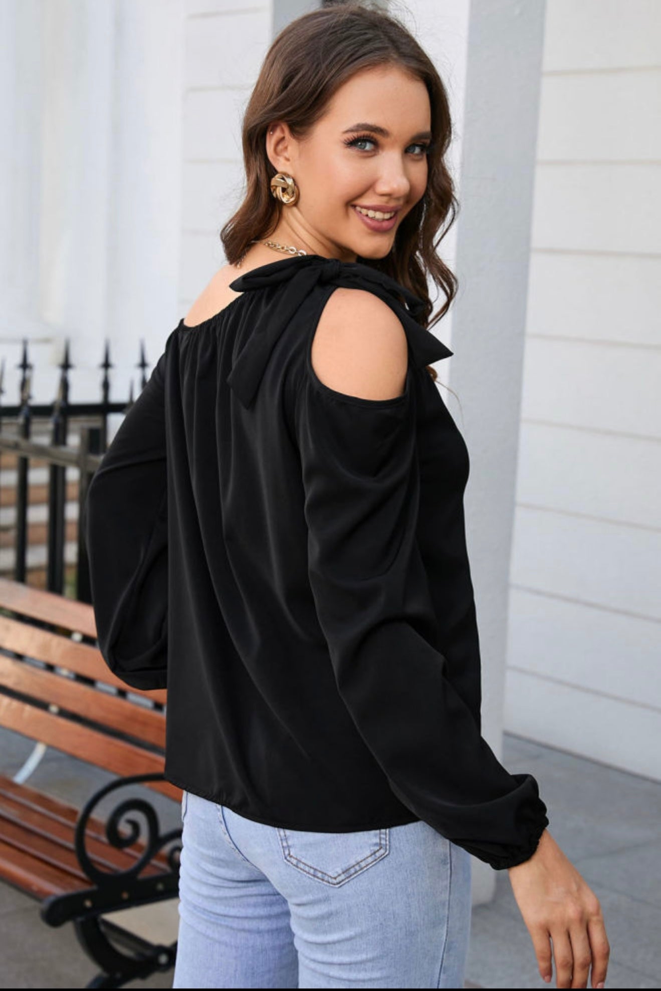 Chloe Cold Shoulder Blouse