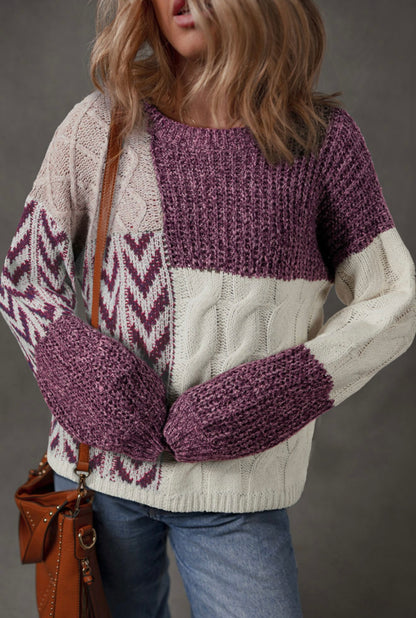 Patchwork Bliss Knit Sweater