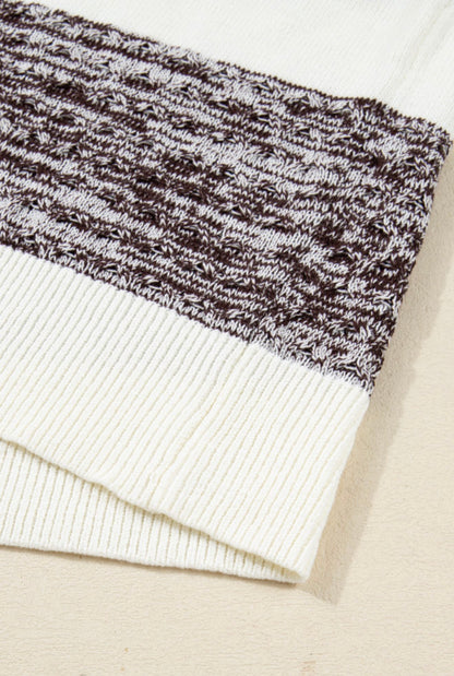 Caramel Mix-Knit Sweater