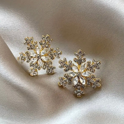 Frosted Snowflake Studs