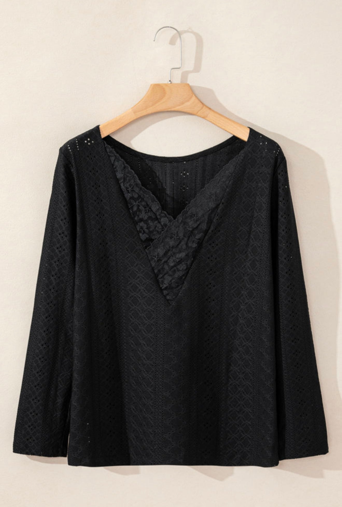 Black Quilted Lace Back