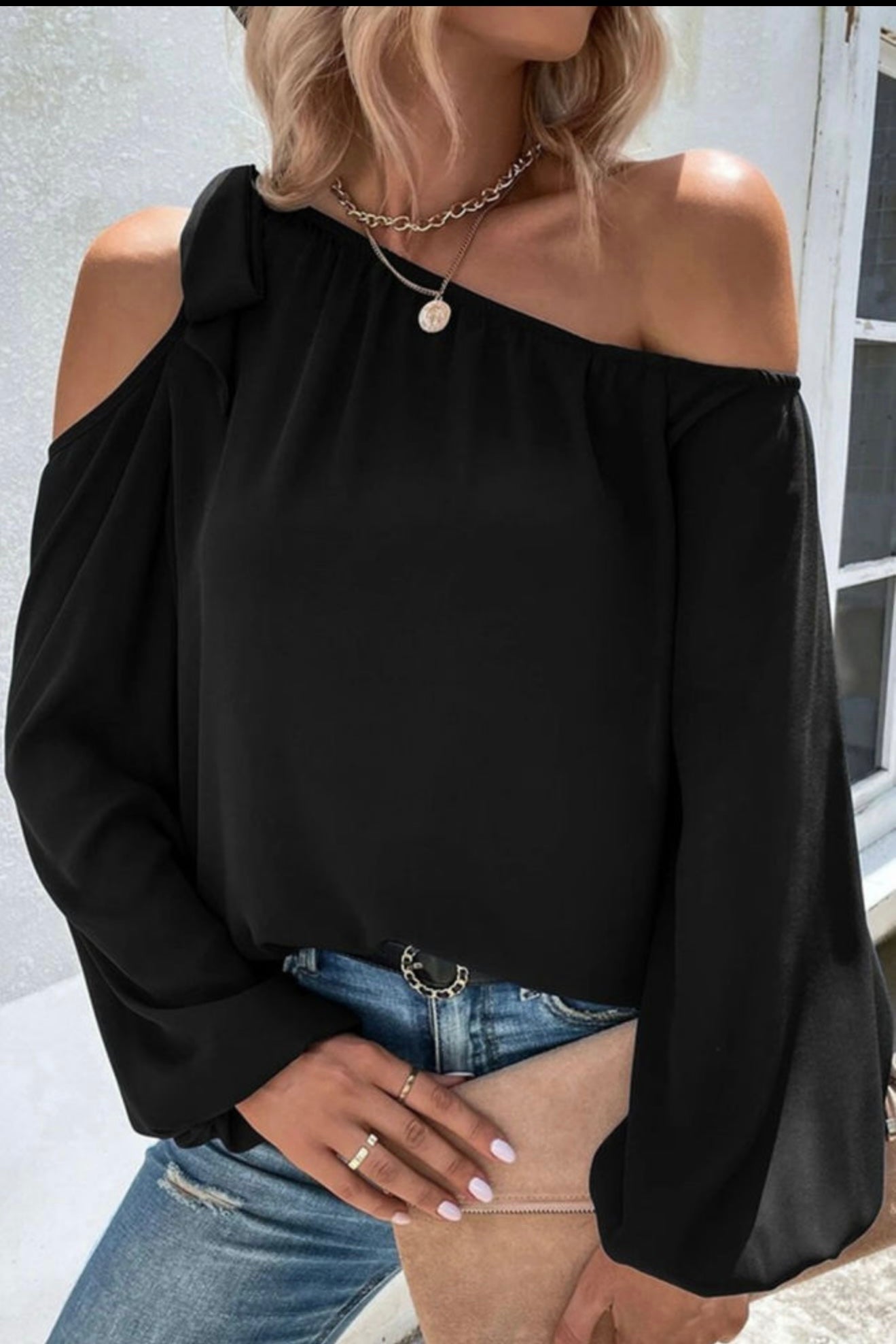 Chloe Cold Shoulder Blouse