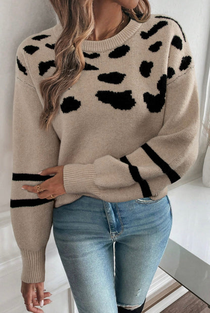 Spotted Cozy Knit Sweater