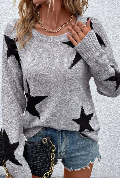 Shimmer Star Knit Sweater