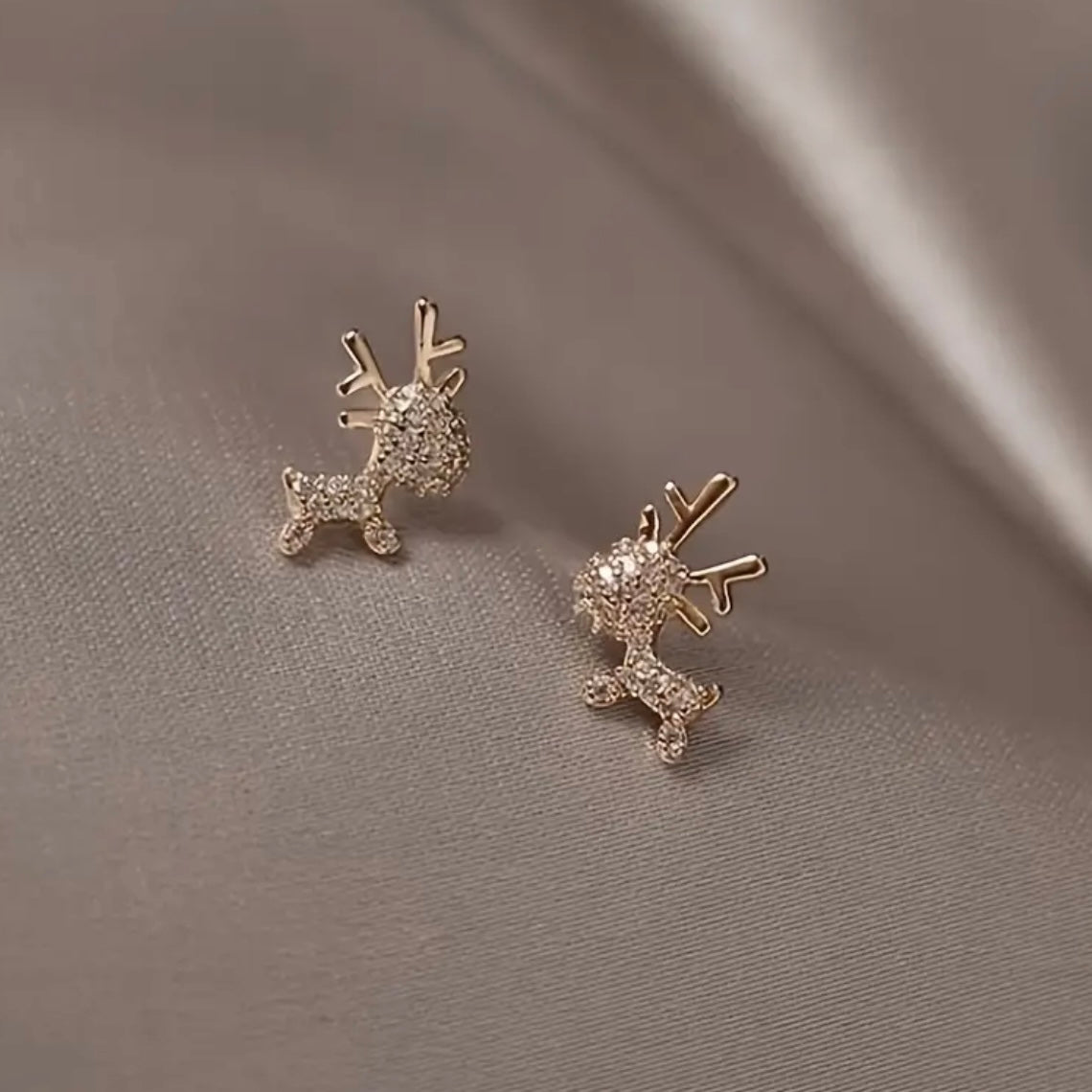 Dazzle Deer Stud Earrings