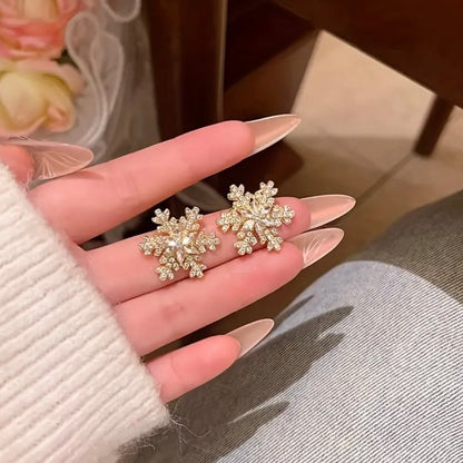 Frosted Snowflake Studs