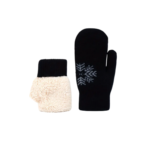 Snowflake Cozy Knit Mittens