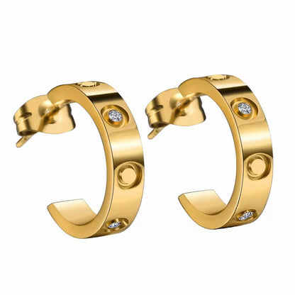 Classic Studded Mini Hoops