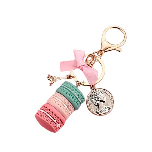 Parisian Macaron Keychain Charm