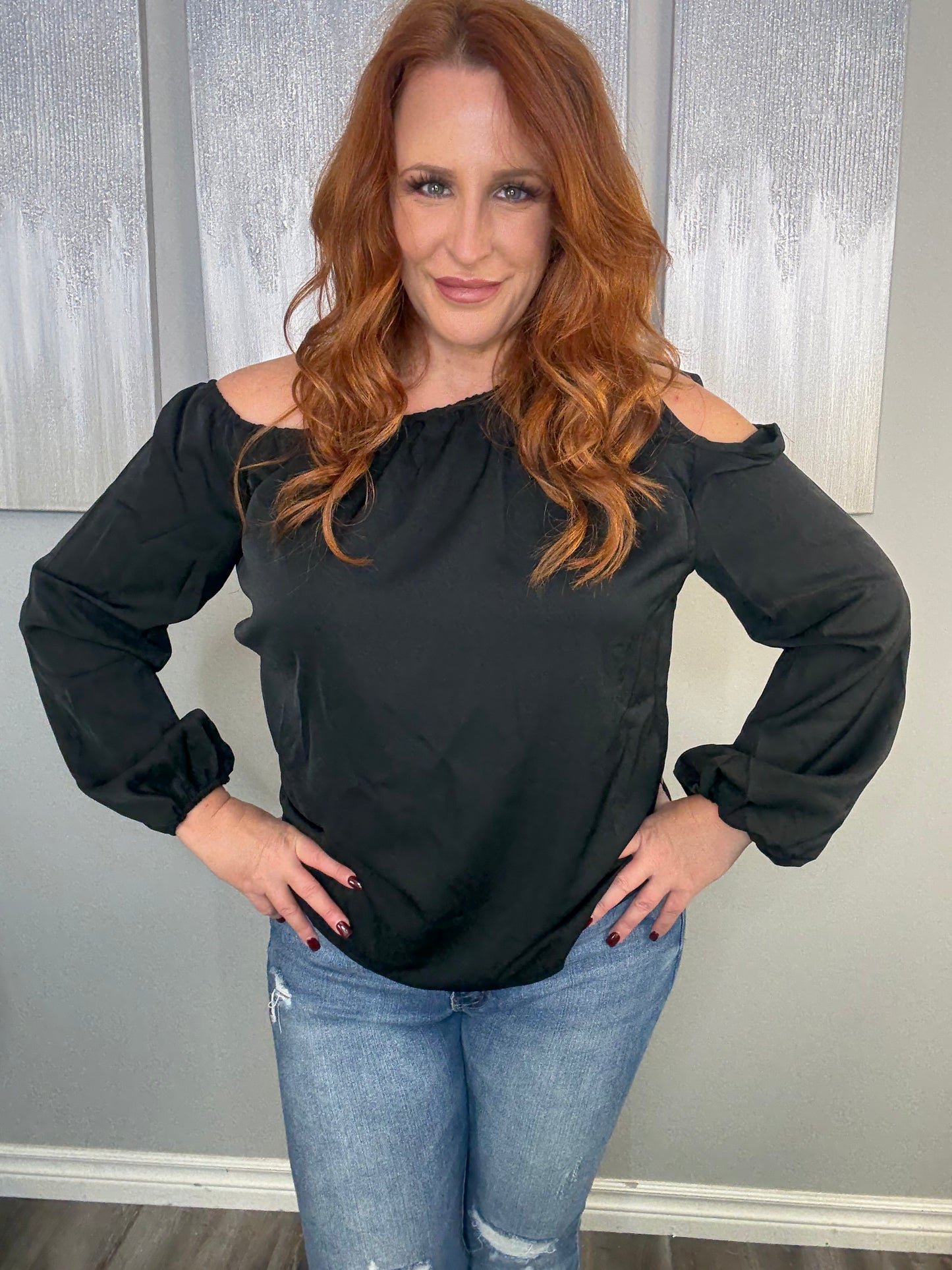 Chloe Cold Shoulder Blouse